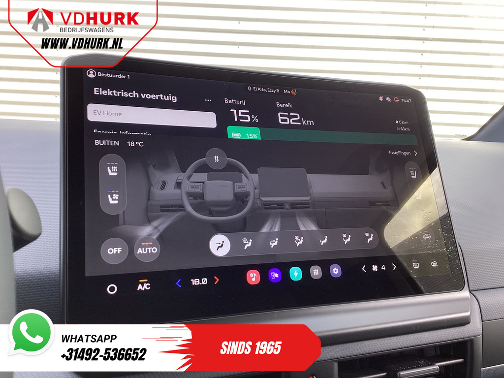Kia PV5 Bestelbus Elite Executive 71.2 kWh 416 km WLTP L2 Warmtepomp/ 2x Schuifdeur/ Stoelvent./ Stoelverw./ Adapt.Cruise/ Leder/ Navi/ Carplay/ 3 14
