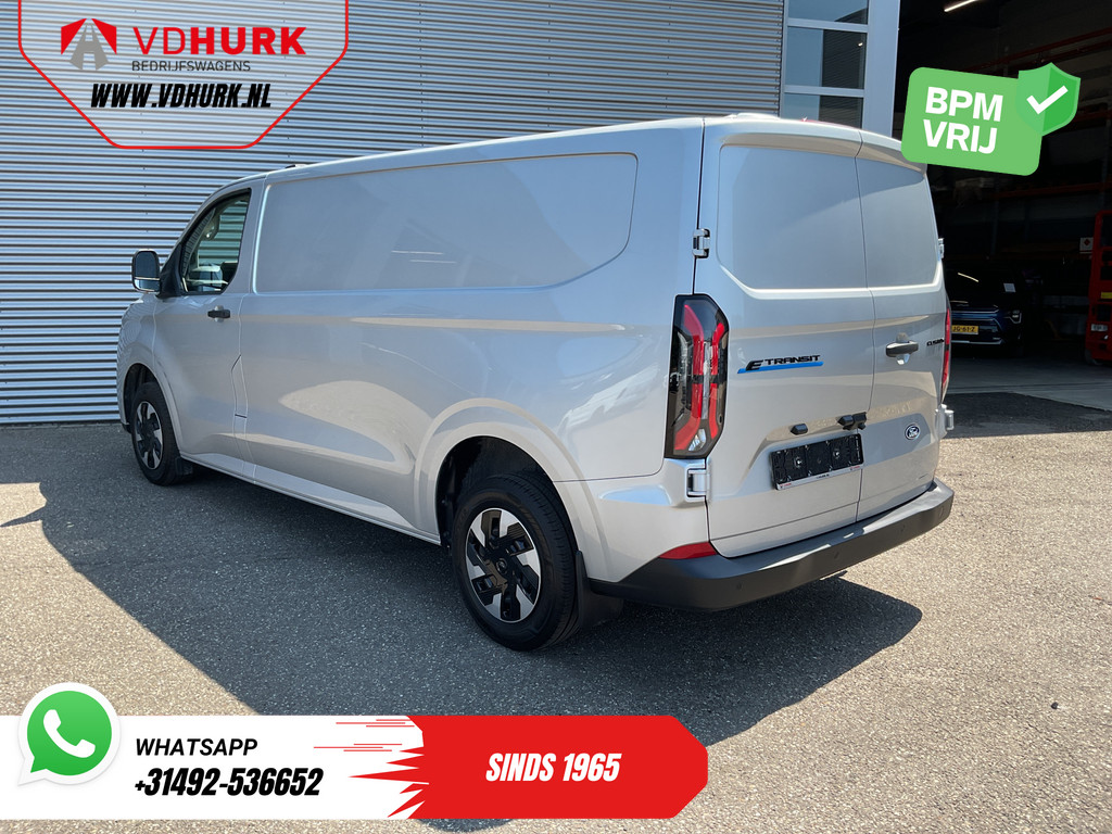 Ford E-Transit Custom Bestelbus L2 65 kWh 330 km WLTP Garantie t/m 05-'29/ LED/ Snellader/ Standkachel/ Stoelverw./ Stuurverw./ Carplay/ Camera/ PDC/ Climate/ C 1