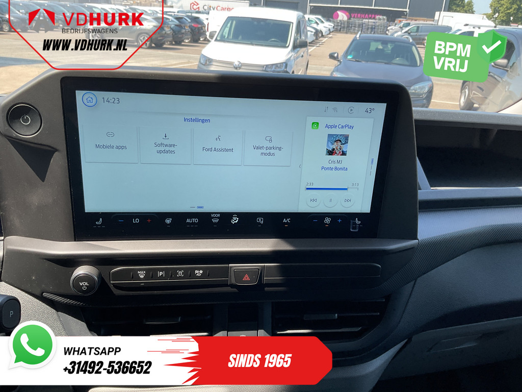 Ford E-Transit Custom Bestelbus L2 65 kWh 330 km WLTP Garantie t/m 05-'29/ LED/ Snellader/ Standkachel/ Stoelverw./ Stuurverw./ Carplay/ Camera/ PDC/ Climate/ C 13