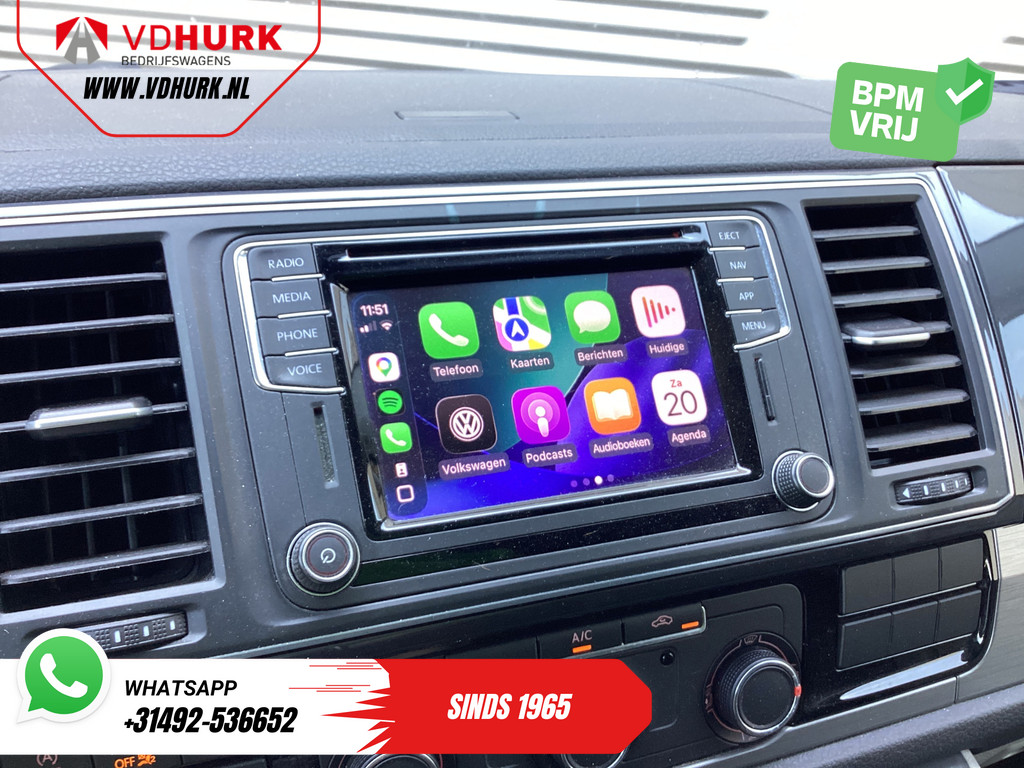 Volkswagen Transporter Bestelbus 2.0 TDI 150 pk DSG Aut. L2 LED/ Adapt.Cruise/ Alarm III/ 2.5t trekverm./ Carplay/ Navi/ Camera/ PDC/ LMV/ Airco 16