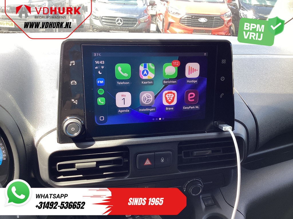 Fiat E-Doblò Bestelbus L2 50 kWh 285 WLTP Carplay/ Snellader/ Camera/ Cruise/ 3 Pers./ Airco/ DAB 10