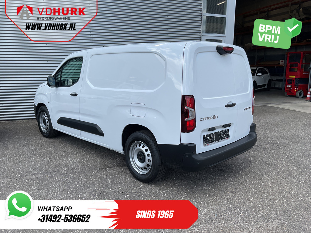 Citroën E-Berlingo Bestelbus 50 kWh 345 km WLTP L2 Carplay/ Snellader/ Standkachel/ 3Pers/ Navi/ Camera/ Cruise/ PDC 1