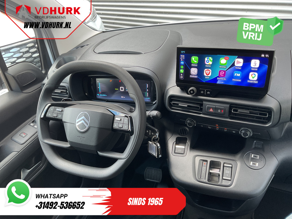 Citroën E-Berlingo Bestelbus 50 kWh 345 km WLTP L2 Carplay/ Snellader/ Standkachel/ 3Pers/ Navi/ Camera/ Cruise/ PDC 11