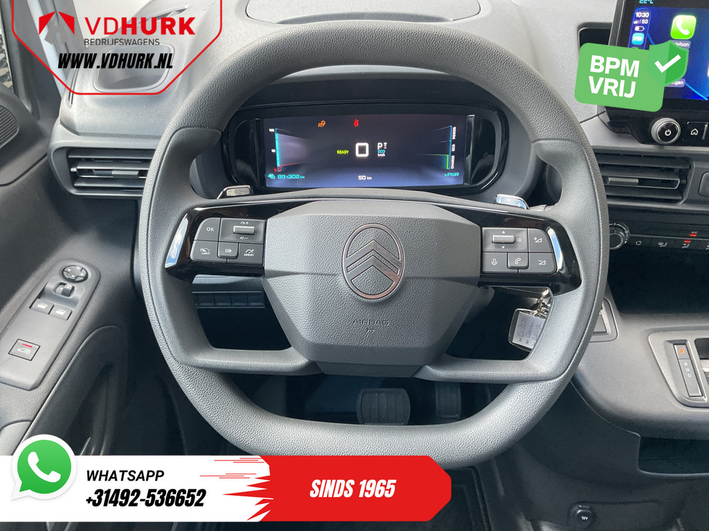 Citroën E-Berlingo Bestelbus 50 kWh 345 km WLTP L2 Carplay/ Snellader/ Standkachel/ 3Pers/ Navi/ Camera/ Cruise/ PDC 16