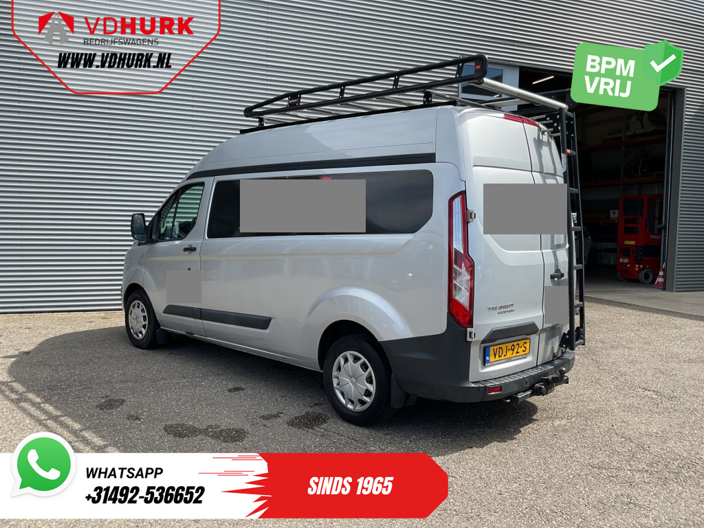 Ford Transit Custom Bestelbus 2.2 TDCI 155 pk L2H2 Carplay/ 2.8t Trekverm./ Airco/ Cruise/ Imperiaal + Ladder/ PDC/ Trekhaak 1
