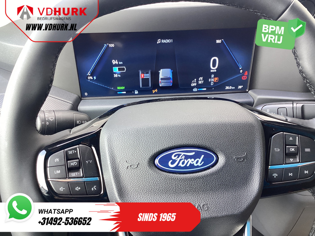 Ford E-Transit Custom Bestelbus L2 Trend 71 kWh 370 km WLTP Garantie t/m 6-2029/ LED/ Snellader/ Carplay/ Camera/ Cruise/ Climate 12