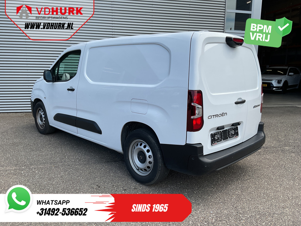 Citroën E-Berlingo Bestelbus 50 kWh 345 km WLTP L2 Carplay/ Snellader/ Standkachel/ 3Pers/ Navi/ Camera/ Cruise/ PDC 1