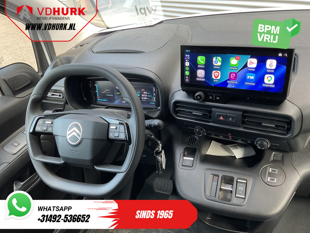 Citroën E-Berlingo Bestelbus 50 kWh 345 km WLTP L2 Carplay/ Snellader/ Standkachel/ 3Pers/ Navi/ Camera/ Cruise/ PDC 11