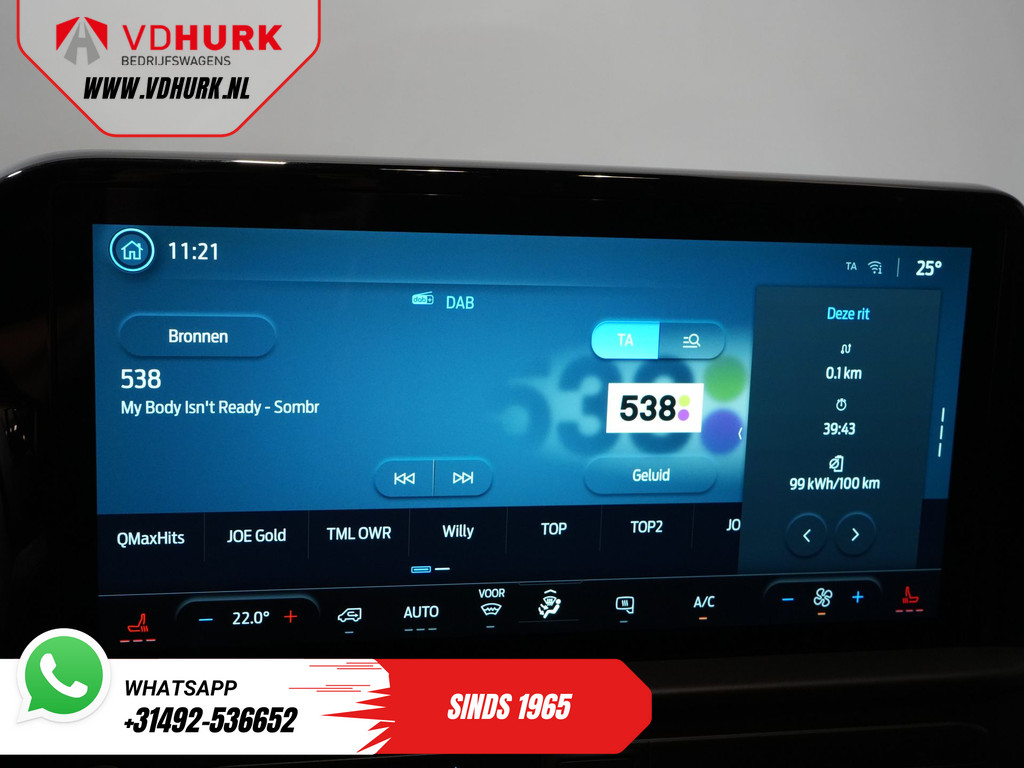 Ford E-Transit Custom Bestelbus L2 Limited 330 km WLTP LED/ Adapt.Cruise/ Standkachel/ Stoelverw./ Frontlip/ Sidebars/ Raptor/ Betimmerd/ Carplay/ 360.Camera/ C 22