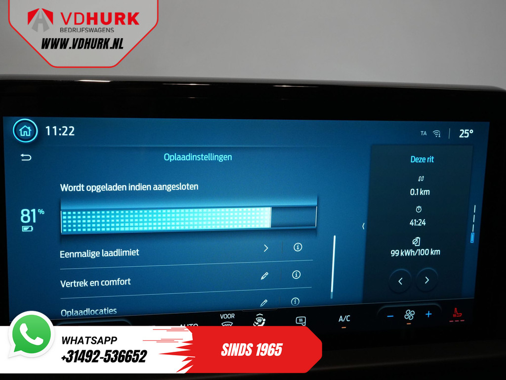Ford E-Transit Custom Bestelbus L2 Limited 330 km WLTP LED/ Adapt.Cruise/ Standkachel/ Stoelverw./ Frontlip/ Sidebars/ Raptor/ Betimmerd/ Carplay/ 360.Camera/ C 26