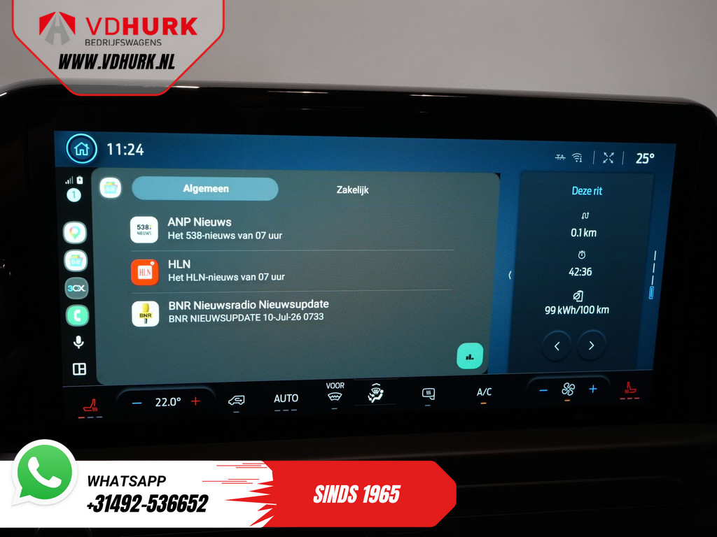 Ford E-Transit Custom Bestelbus L2 Limited 330 km WLTP LED/ Adapt.Cruise/ Standkachel/ Stoelverw./ Frontlip/ Sidebars/ Raptor/ Betimmerd/ Carplay/ 360.Camera/ C 27