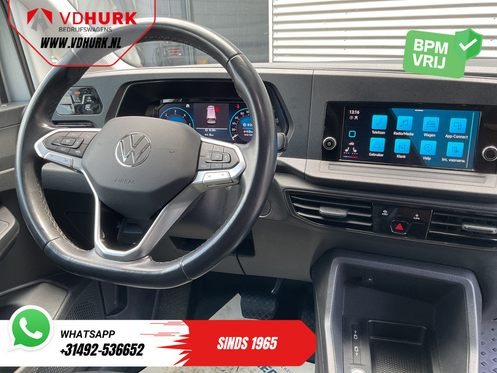 Volkswagen Caddy Cargo Maxi Bestelbus 2.0 TDI 125 pk DSG Aut. LED/ Adapt.Cruise/ Leder/ Standkachel/ Carplay/ Virtual Cockpit/ Stoelverw./ 2x Schuifdeur/ Camera/17”LM 12