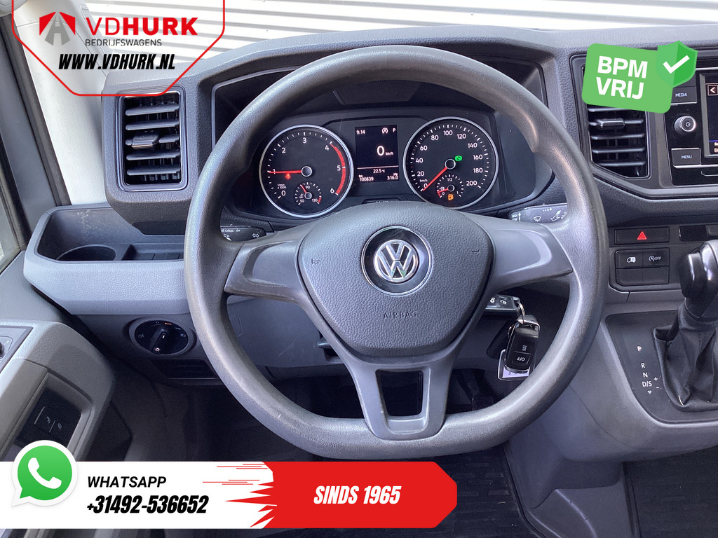 Volkswagen Crafter Bestelbus 2.0 TDI 140 pk DSG Aut. L3H3 LED/ 270Gr.deuren/ Gev.Stoel/ Massage/ Standkachel/ Carplay/ Camera/ PDC/ Cruise/ Trekhaak/ Airco 12
