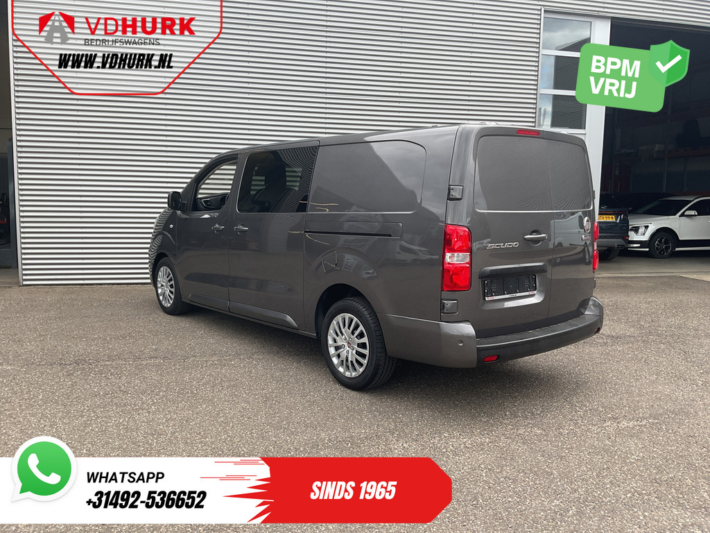 Fiat Scudo Bestelbus 2.0 MJ 145 pk DC Dubbel Cabine Adapt.Cruise/ 2x Schuifdeur/ Keyless/ Carplay/ Navi/ 6 Pers./ Climate/ Camera/ PDC 1