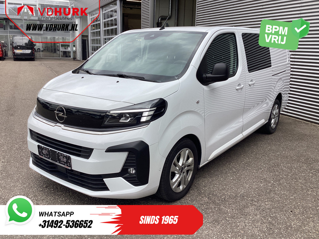 Opel Vivaro Bestelbus 2.0 145 pk Aut. DC Dubbel Cabine LED/ Adapt.Cruise/ 2x Schuifdeur/ Massage/ Stoelverw./ Keyless/ Leder/ Carplay/ Climate/ Camera 7