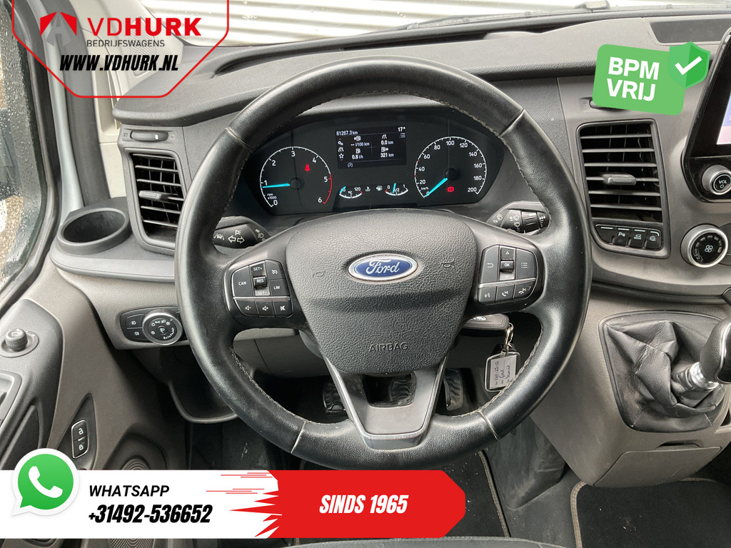 Ford Transit Custom Bestelbus 2.0 TDCI 130 pk L2 Trend Carplay/ 2.8T trekverm./ Camera/ PDC/ Cruise/ Trekhaak/ Airco 12