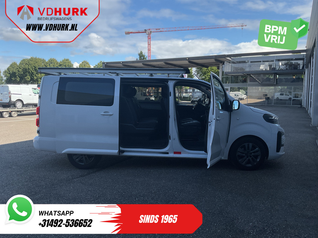Peugeot Expert Bestelbus 2.0 HDi 180 pk Aut. DC Dubbel cabine LED/ Imperiaal/ Stuurverw./ Carplay/ Navi/ Camera/ Climate/ Afn.Trekhaak/ PDC/ LMV/ Cruise 5