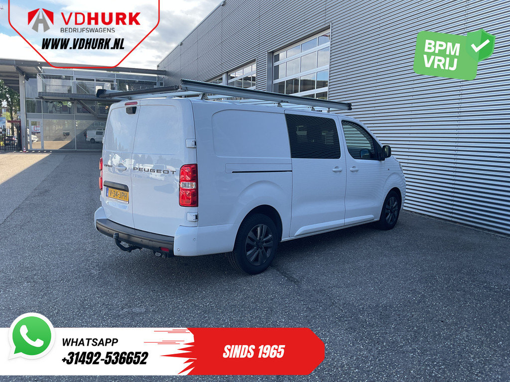 Peugeot Expert Bestelbus 2.0 HDi 180 pk Aut. DC Dubbel cabine LED/ Imperiaal/ Stuurverw./ Carplay/ Navi/ Camera/ Climate/ Afn.Trekhaak/ PDC/ LMV/ Cruise 9