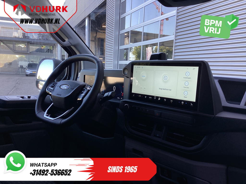Ford E-Transit Custom Bestelbus L2 Trend 71 kWh 370 Km WLTP Garantie T/m 7-2031/ LED/ Standkachel/ Stoelverw./ Carplay/ Climate/ Camera/ PDC/ LMV/ Cruise 2
