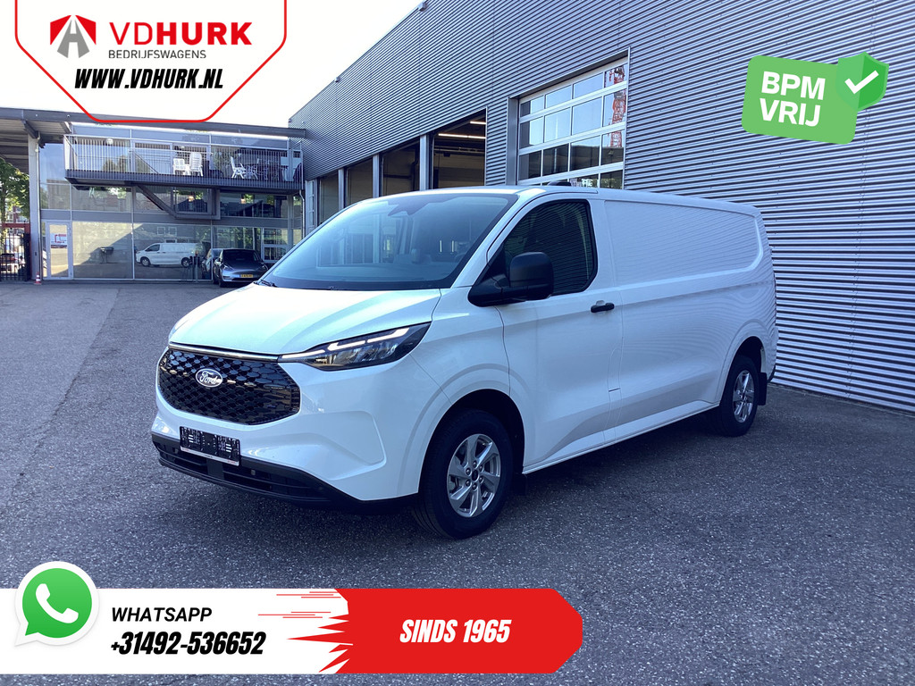 Ford E-Transit Custom Bestelbus L2 Trend 71 kWh 370 Km WLTP Garantie T/m 7-2031/ LED/ Standkachel/ Stoelverw./ Carplay/ Climate/ Camera/ PDC/ LMV/ Cruise 8