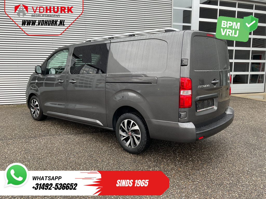 Fiat Scudo Bestelbus 2.0 MJ 180 pk Aut. DC Dubbel Cabine Xenon/ 2x Schuifdeur/ Carplay/ Keyless/ Navi/ Climate/ Camera/ Cruise/ 17’LMV/ PDC 1