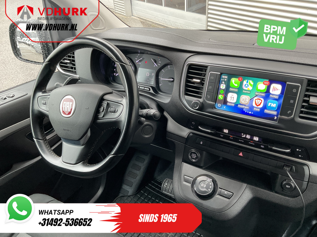 Fiat Scudo Bestelbus 2.0 MJ 180 pk Aut. DC Dubbel Cabine Xenon/ 2x Schuifdeur/ Carplay/ Keyless/ Navi/ Climate/ Camera/ Cruise/ 17’LMV/ PDC 11