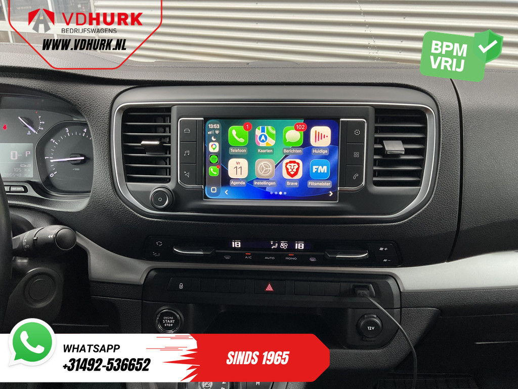 Fiat Scudo Bestelbus 2.0 MJ 180 pk Aut. DC Dubbel Cabine Xenon/ 2x Schuifdeur/ Carplay/ Keyless/ Navi/ Climate/ Camera/ Cruise/ 17’LMV/ PDC 14