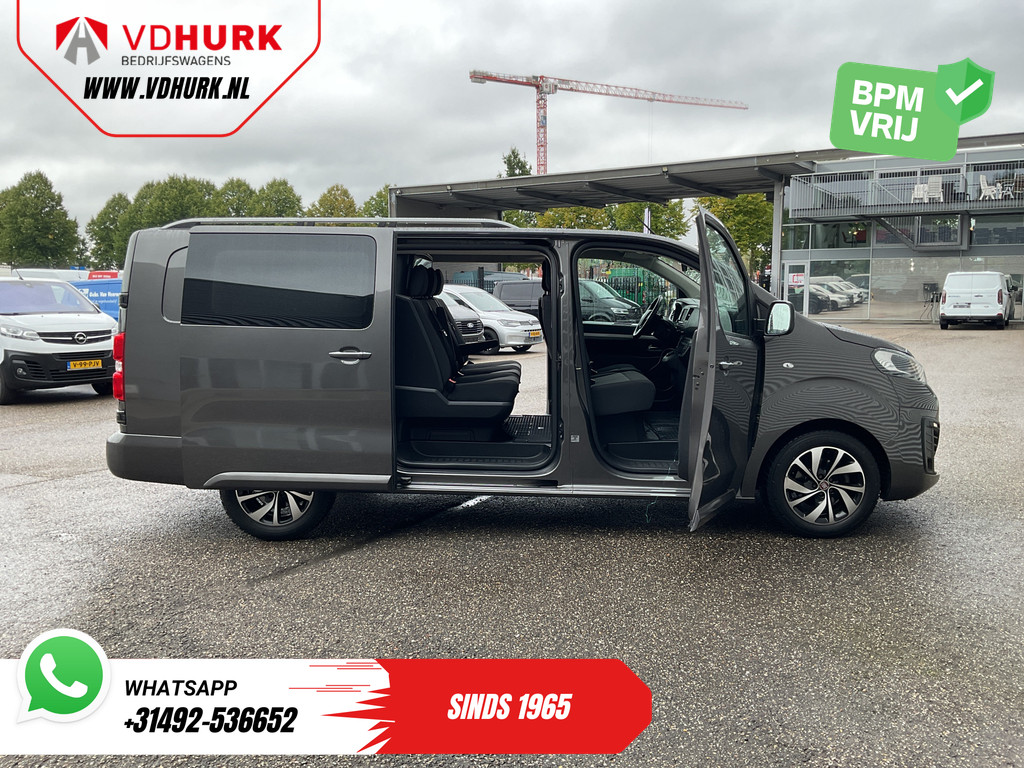 Fiat Scudo Bestelbus 2.0 MJ 180 pk Aut. DC Dubbel Cabine Xenon/ 2x Schuifdeur/ Carplay/ Keyless/ Navi/ Climate/ Camera/ Cruise/ 17’LMV/ PDC 5