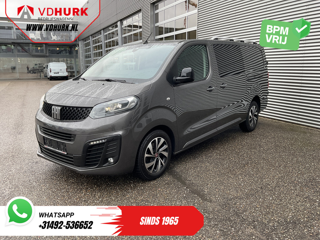 Fiat Scudo Bestelbus 2.0 MJ 180 pk Aut. DC Dubbel Cabine Xenon/ 2x Schuifdeur/ Carplay/ Keyless/ Navi/ Climate/ Camera/ Cruise/ 17’LMV/ PDC 8