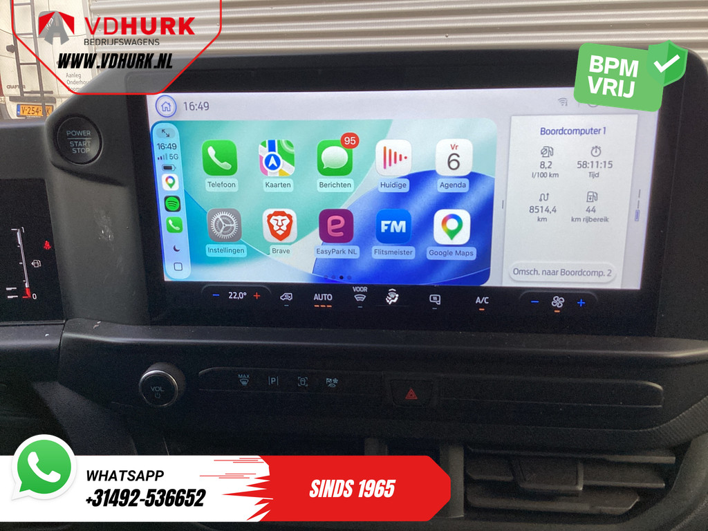 Ford Transit Custom Bestelbus 2.0 TDCI 135 pk L2 Trend 2.8t Trekverm./ Carplay/ Climate/ Cruise/ Camera/ PDC 12