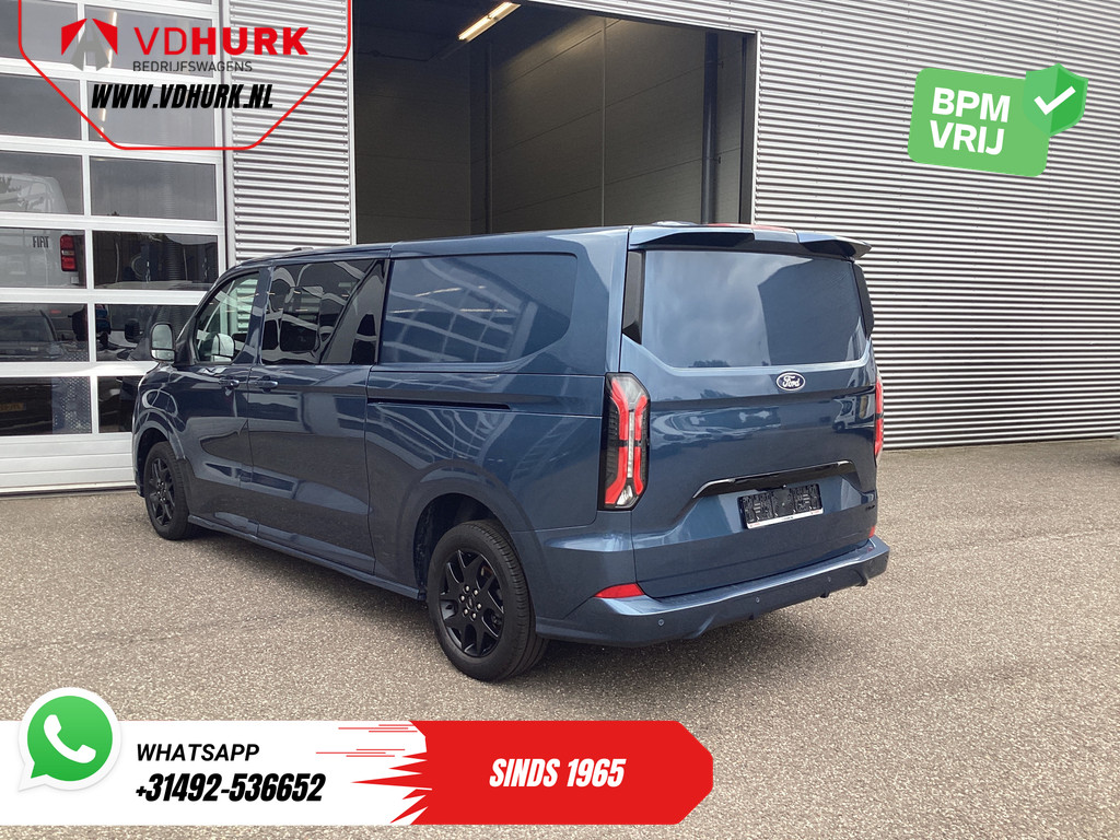 Ford Transit Custom Bestelbus 2.0 TDCI 170 pk Aut. L2 Sport DC Dubbel Cabine AWD/ 4x4/ 2x Schuifdeur/ Adapt.Cruise/ Elek.Trek/ Elek.Stoel/ LED/ Carplay/ Navi/ 1