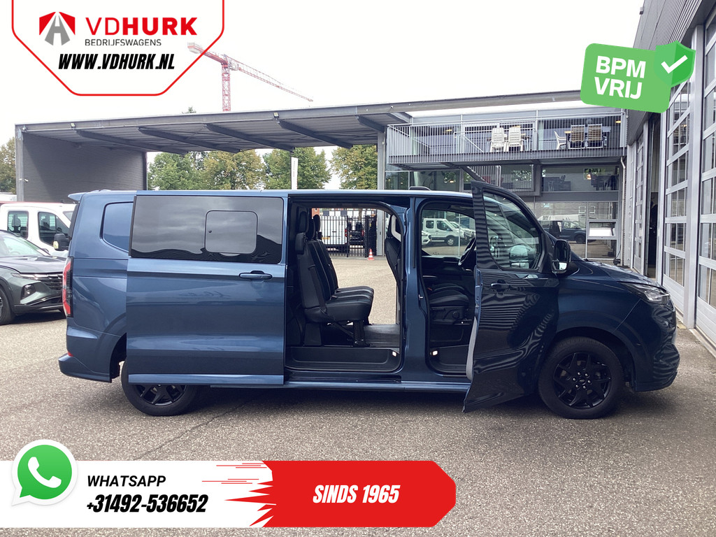 Ford Transit Custom Bestelbus 2.0 TDCI 170 pk Aut. L2 Sport DC Dubbel Cabine AWD/ 4x4/ 2x Schuifdeur/ Adapt.Cruise/ Elek.Trek/ Elek.Stoel/ LED/ Carplay/ Navi/ 5