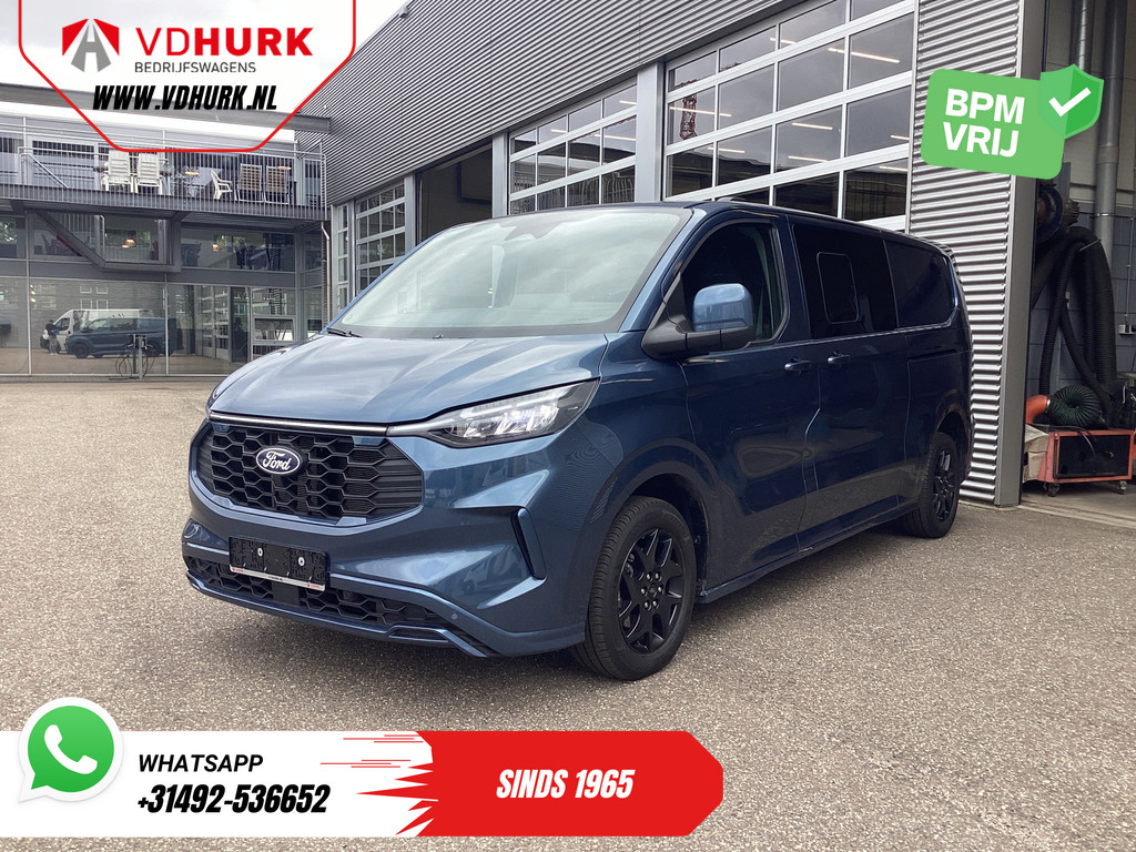 Ford Transit Custom Bestelbus 2.0 TDCI 170 pk Aut. L2 Sport DC Dubbel Cabine AWD/ 4x4/ 2x Schuifdeur/ Adapt.Cruise/ Elek.Trek/ Elek.Stoel/ LED/ Carplay/ Navi/ 7