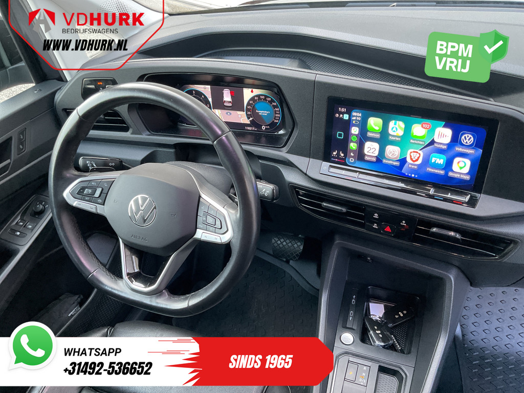 Volkswagen Caddy Cargo Maxi Bestelbus 2.0 TDI 125 pk DSG Aut. Black Edition LED/ Adapt.Cruise/ Leder/ Standkachel/ Carplay/ Stoelverw./ Virtual Cockpit/ Navi/ Airco/  11