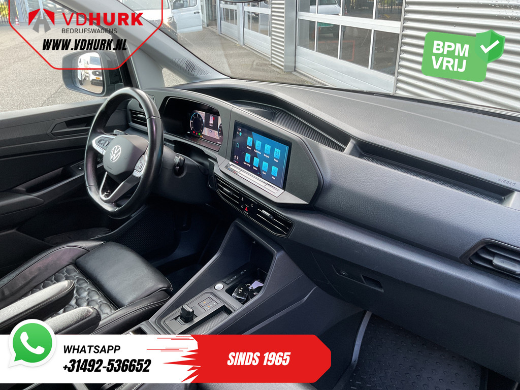 Volkswagen Caddy Cargo Maxi Bestelbus 2.0 TDI 125 pk DSG Aut. Black Edition LED/ Adapt.Cruise/ Leder/ Standkachel/ Carplay/ Stoelverw./ Virtual Cockpit/ Navi/ Airco/  2