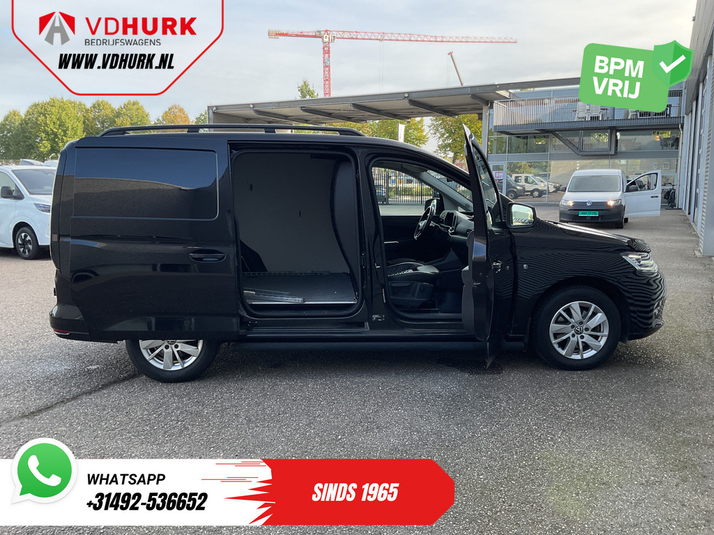 Volkswagen Caddy Cargo Maxi Bestelbus 2.0 TDI 125 pk DSG Aut. Black Edition LED/ Adapt.Cruise/ Leder/ Standkachel/ Carplay/ Stoelverw./ Virtual Cockpit/ Navi/ Airco/  4