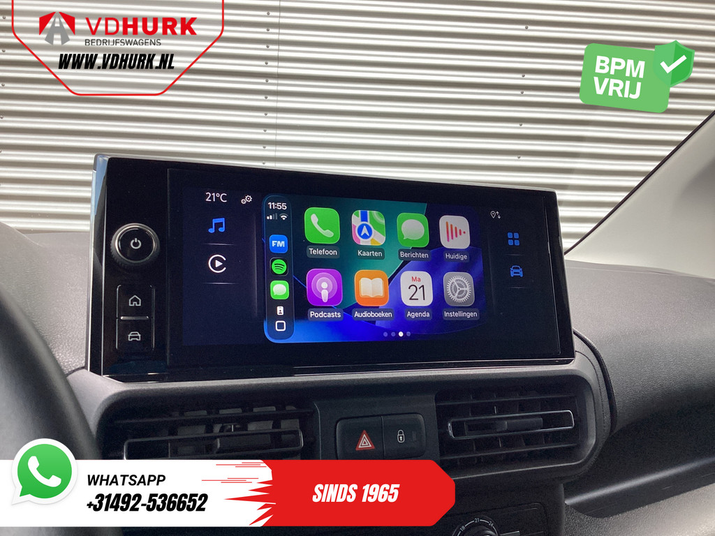 Toyota e-Proace City Bestelbus 50 kWh 320 km WLTP L2 3Pers./ LED/ Standkachel/ Stoelverw./ Stuurverw./ Carplay/ Camera/ PDC/ Cruise/ Airco 14