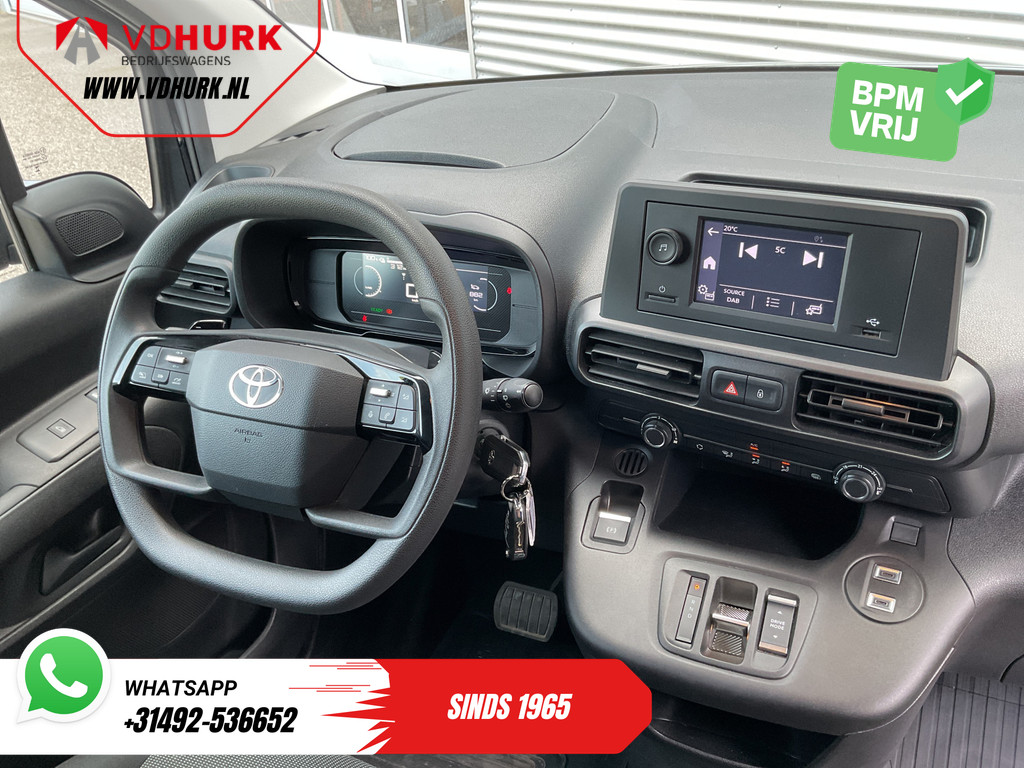 Toyota e-ProAce City 50 kWh 320 km WLTP L2 3Pers./ LED/ Standkachel/ Snellader/ 2x Schuifdeur/ Airco/ Cruise/ PDC/ DAB Bestelbus  11