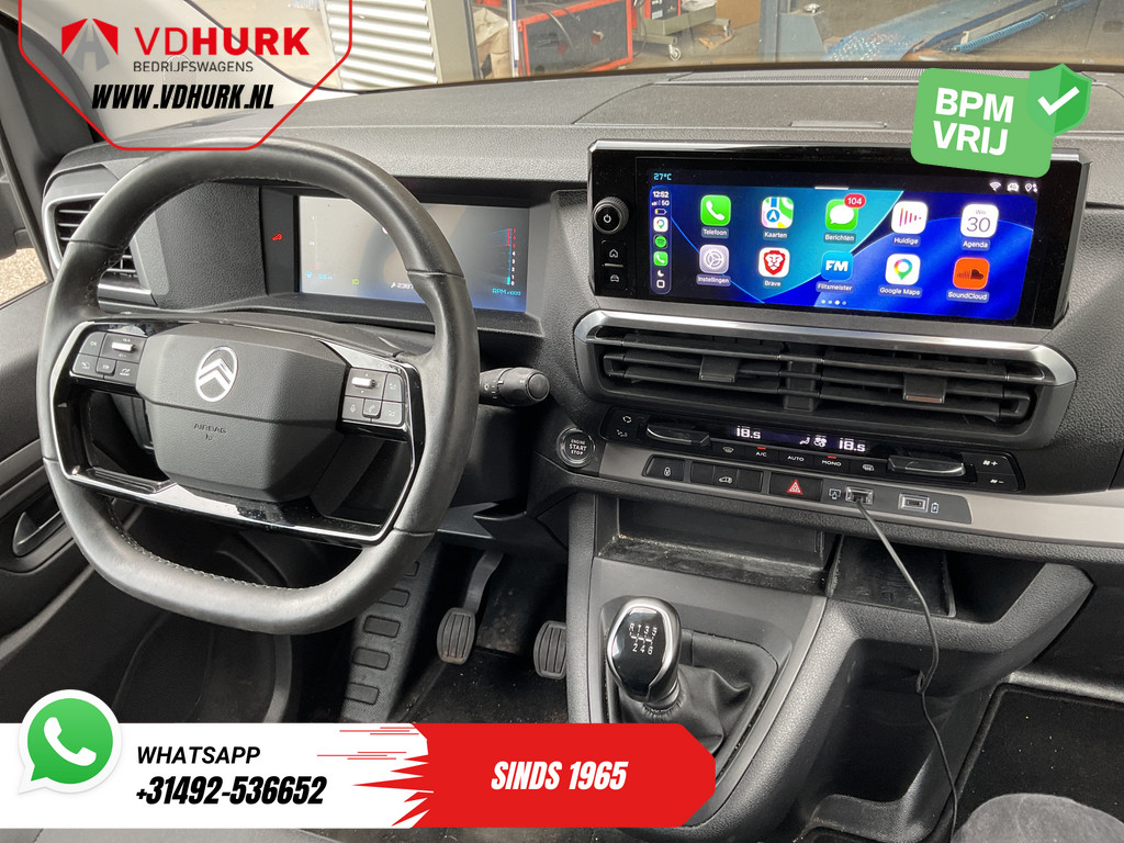 Citroën Jumpy Bestelbus 2.0 HDI 145 pk L3 LED/ Carplay/ Stoelverw./ Stuurverw./ Virtual Cockpit/ Navi/ Keyless/ Climate/ Camera/ Cruise/ 17’LMV/ PDC/ Tr 11