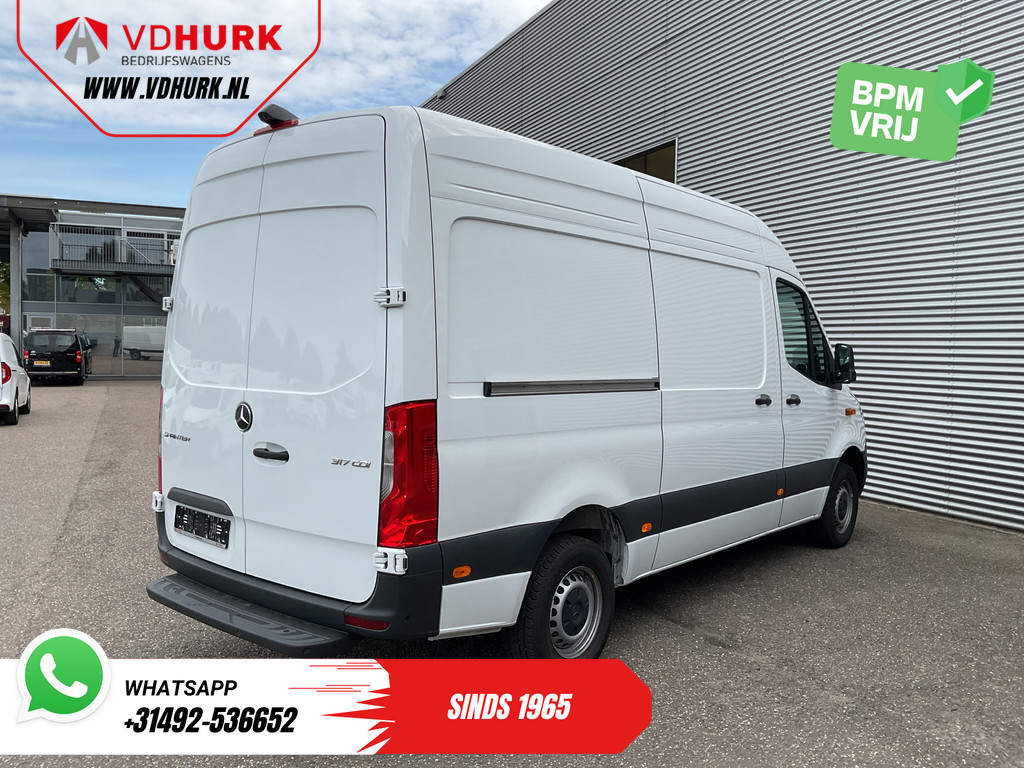 Mercedes-Benz Sprinter Bestelbus 317 1.9 CDI L2H2 Aut. LED/ 270Gr.Deuren/ Stoelverw./ Navi/ Airco/ Camera/ Cruise/ PDC/ 8