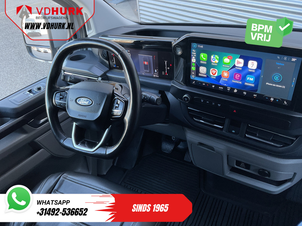 Ford Transit Custom Bestelbus 2.0 TDCI 170 pk Aut. L2 LED/ Adapt.Cruise/ Standkachel/ 2x Schuifdeur/ Carplay/ Stoelverw./ Stuurverw./ Navi/ Climate/ Camera/ 1 2