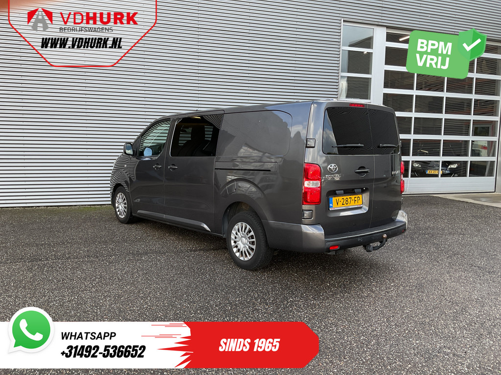 Toyota ProAce Worker Bestelbus 2.0 180 pk Aut. L3 DC Dubbel Cabine EXPORT DB-Riem V.V./ 2x Schuifdeur/ Navi/ Climate/ Trekhaak/ Cruise 1