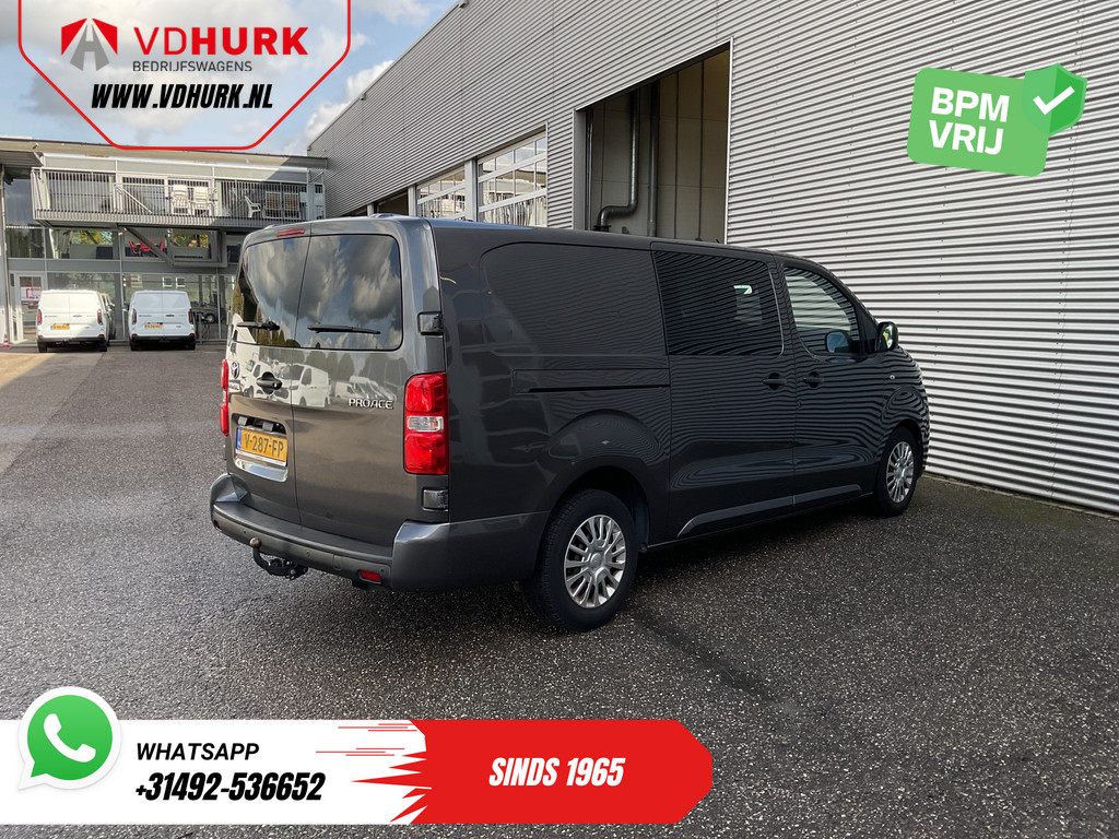 Toyota ProAce Worker Bestelbus 2.0 180 pk Aut. L3 DC Dubbel Cabine EXPORT DB-Riem V.V./ 2x Schuifdeur/ Navi/ Climate/ Trekhaak/ Cruise 9