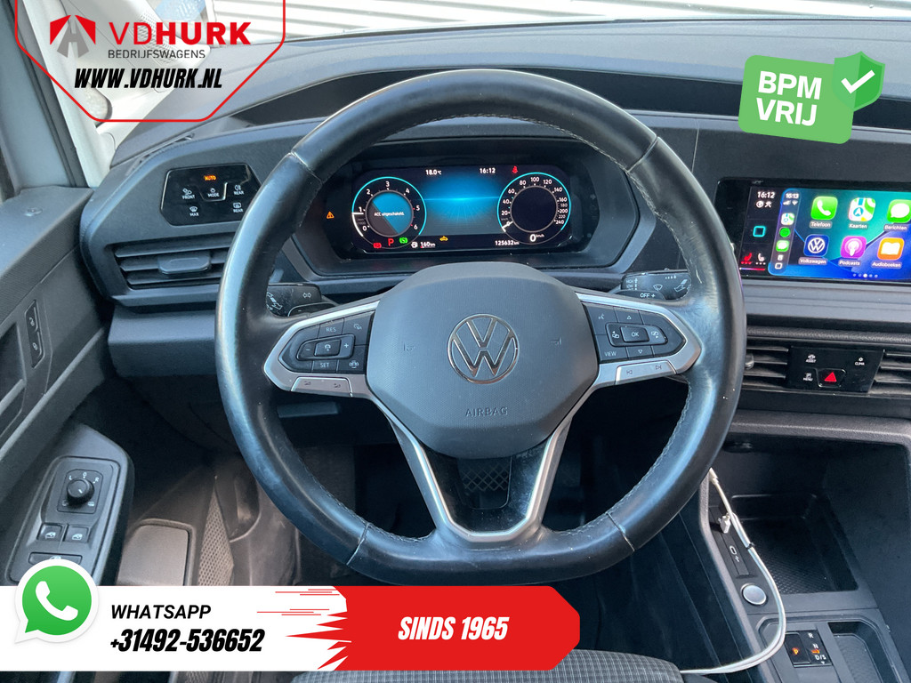 Volkswagen Caddy Cargo Bestelbus 2.0 TDI DSG 125 pk Aut. LED/ Virtual Cockpit/ Adapt.Cruise/ Standkachel/ Stoelverw./ Carplay/ Camera/ PDC/ Trekhaak/ Airco 12