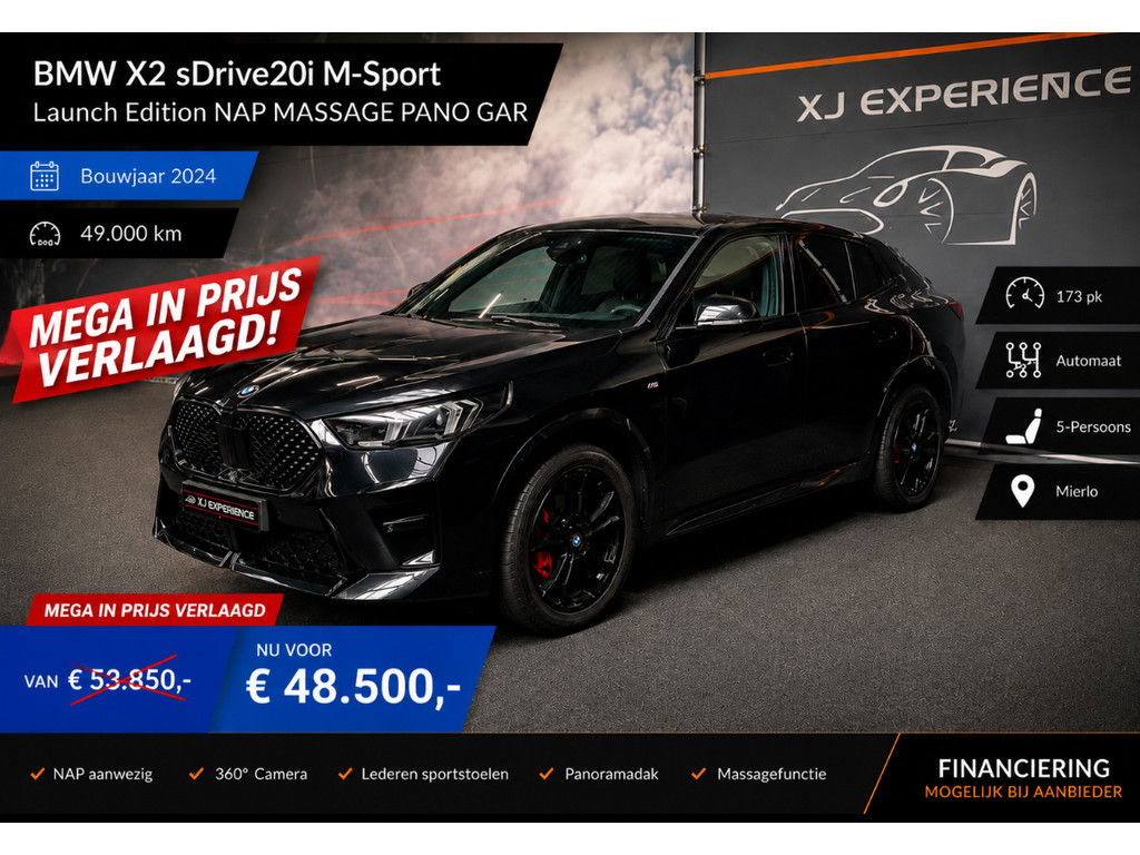 BMW X2 SDrive20i M-Sport Launch Edition NAP MASSAGE PANO GARANTIE EL.TREKHAAK 77