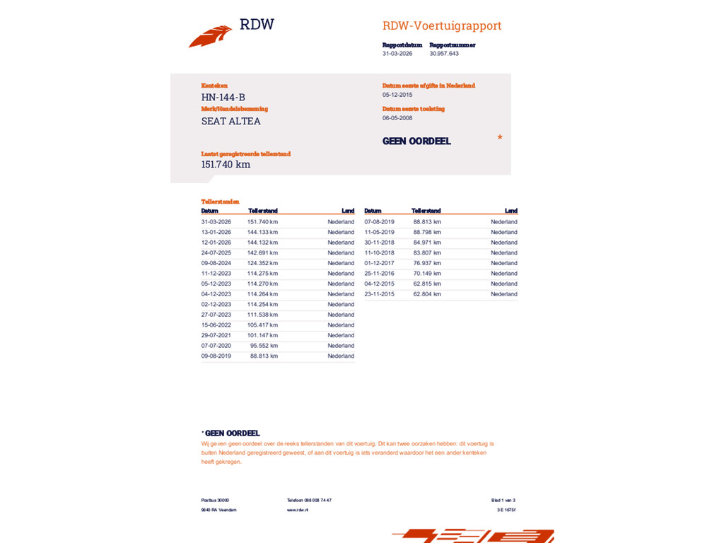 Seat Altea 1.6 Reference AIRCO TREKHK CRUISE 40