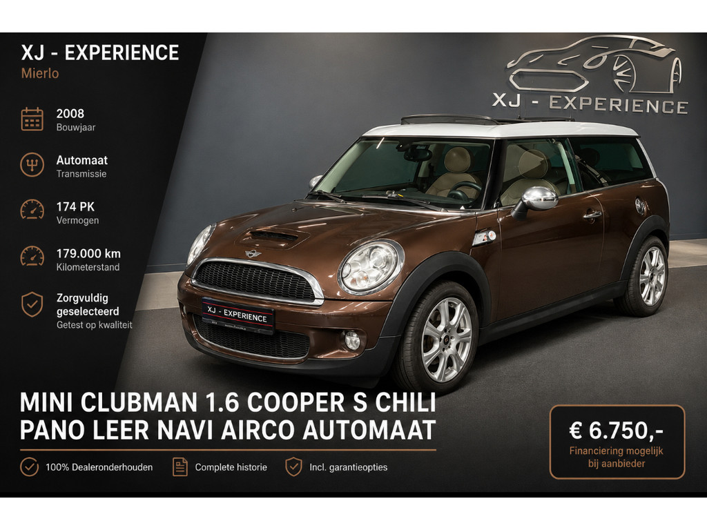 Mini Clubman 1.6 Cooper S Chili PANO LEER NAVI AIRCO AUTOMAAT 3